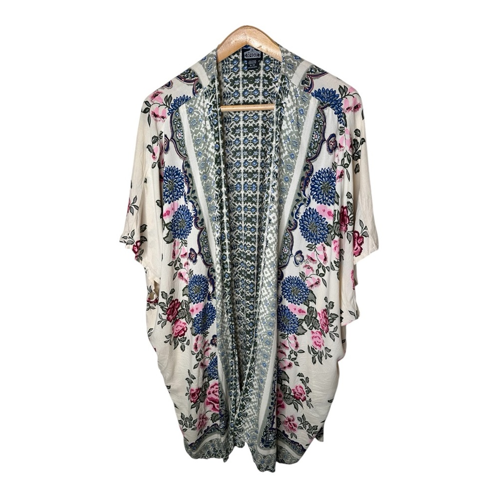 Angie Kimono Topper Size 1X - 3X Romantic Floral Cottagecore Shabby Chic Boho